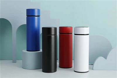 Termosas su temperatūros dangteliu vandens buteliukas 350ml